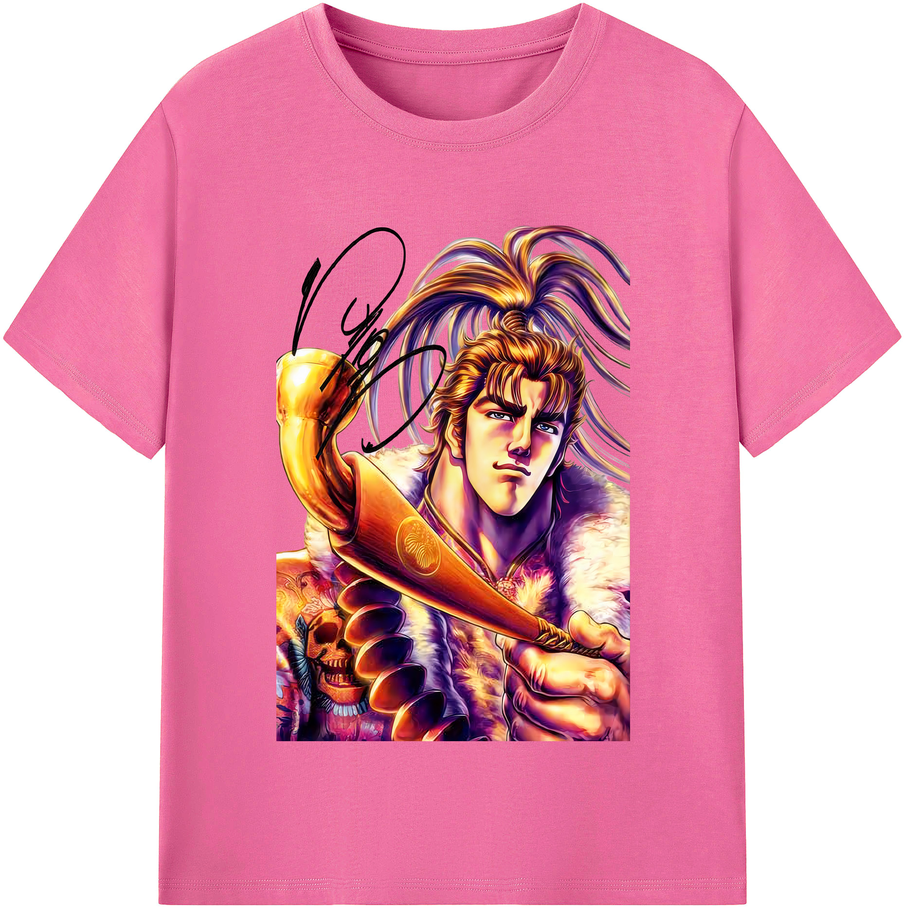 （画像用） 北斗の拳 Fist of the North Star レディースカジュアルプリントTシャツ（綿100％）